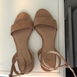 A New Day tan suede sandals. Size 7 women’s